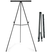Aluminum Flip Chart Display Easel Stand With Adjustable Floor For Boardr... - £58.66 GBP