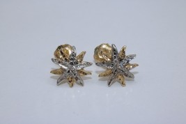 Michael Anthony 14K Two Tone Gold Overlaping Starfish Stud Earrings - £111.82 GBP