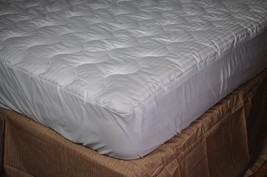 Natural Comfort Mpq9-Q 250Tc Down Alternative Satin Stripe Mattress Pad,... - $65.12