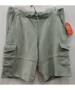 Wonder Nation Boy&#39;s French Terry Cargo Shorts Green Size XXL (14-16) - $18.80