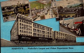 Harvey&#39;s Nashville&#39;s Largest &amp; Oldest Department Store Nashville TN Post... - £5.44 GBP