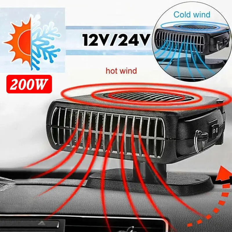 Car Auto 12V Heater Electric Cooling Heating Fan Electric Dryer Windshield Def - $28.47