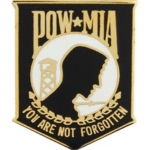 POW MIA You Are Not Forgotten Pin Black 1&quot; - £7.62 GBP