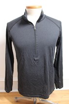 REI M Black Mock Neck Half Zip Pullover Lightweight Base Layer Shirt 104303 - £14.94 GBP