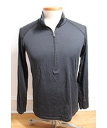 REI M Black Mock Neck Half Zip Pullover Lightweight Base Layer Shirt 104303 - $18.70