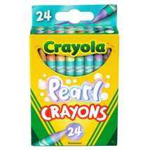 Crayola Pearl Crayons Pearlescent Colors 24 Count Coloring Supplies Gift for ... - £9.47 GBP