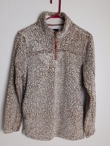Chico Grizzly Sherpa Fuzzy Soft Quarter Zip Pullover Jacket Warm Size Sm... - $322.04 MXN