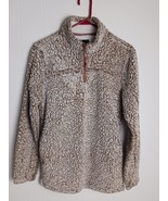 Chico Grizzly Sherpa Fuzzy Soft Quarter Zip Pullover Jacket Warm Size Sm... - $322.04 MXN