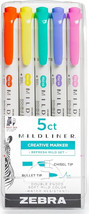 Zebra Pen 78405 Mildliner Double Ended Highlighter Set, 5-Pack - £10.22 GBP