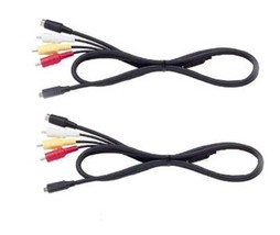 Two 2X Av Cables For Sony HDR-FX1000 HDR-SR1 HDR-SR7 HDR-SR8 HDR-SR10 HDR-SR11 - £10.56 GBP