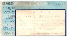Elton John Ticket Stub August 30 1989 Cerf Creek Indiana - £36.54 GBP