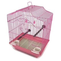 Pink 14-inch Small Parakeet Wire Bird Cage For Budgie Parakeets Finches ... - £22.96 GBP