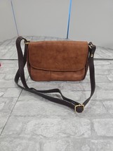 Valentina Genuine Leather Crossbody Satchel Bag Purse Made In Italy Brown - $49.99