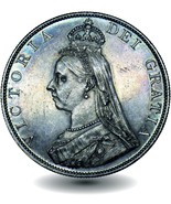 Great Britain 1887 Queen Victoria Double Florin Coin - £176.20 GBP