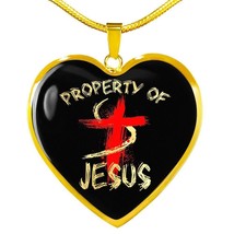 Jesus Necklace Stainless Steel or 18k Gold Heart Pendant 18-22&quot; - £37.92 GBP+