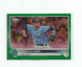 Corey Kluber (Tampa Bay) 2022 Topps Chrome Update Green Refractor Card #18/75 - £7.44 GBP