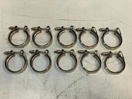 10 Quantity of 2.5” Stainless Steel V-Band Hose Clamps 3/4" Thick (10 Qu... - $61.11