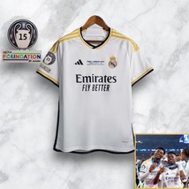 New Adidas 2023 2024 Real Madrid Home Fan Final London Edition Jersey Sh... - $64.99+