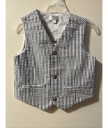 NEW TODDLER BOYS GYMBOREE STRIPED  VEST SZ 4T  NWT $36.95 DRESSED UP BY ... - $12.16