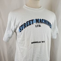 Vintage Street Machines Ltd T-Shirt XL White Single Stitch 50/50 Deadstock 80s - £14.15 GBP