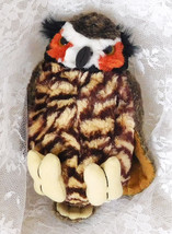 Scowling Owl Bean Bag Plush Toy 5 1/2&quot; Tall - Scowling - Clean and Nice! - £6.88 GBP