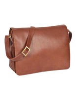 DR362 Women&#39;s Soft Leather Large Flap Over Brown - £96.42 GBP