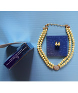 Vintage Avon 2005 Pearlesque Choker Necklace Earrings President&#39;s Awar Lady - $20.29 CAD