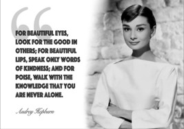 Audrey Hepburn Poster: Beautiful Eyes Quotation Print-
show original title

O... - £4.26 GBP+