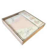Set of 12 Thank you Card Set w/ Envelopes &amp; Stickers White Marble &amp; Pink - $20.36 CAD