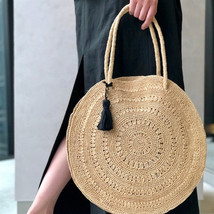 New Style Raffia Beach Straw Handbag Tassels HANDWOVEN, ToteBag Shoulder... - $66.28