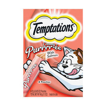 Temptations Creamy Purrrr-ee Cat Treats Salmon 1.7oz. (Case of 11) - £41.11 GBP