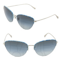 OLIVER PEOPLES 1133 Kiley OV1133 Metal Sunglasses Silver Blue Silk Julep Enamel - £174.49 GBP