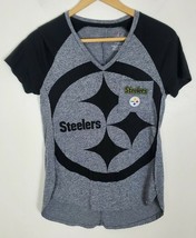 Steelers Majestic Size Small Grey Black Pittsburgh Tee Women&#39;s S (#17) - £7.01 GBP