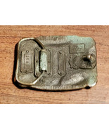 Vintage 1986 The American Fire Fighter Brass Buckle USA No Sleep Tonight - £39.47 GBP