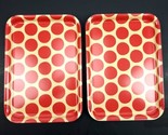 IKEA SNÖKRABBA Tray Dotted Light Beige Red 8x11&quot; Food Tray New - $22.67