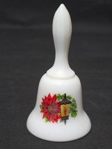 Vintage WESTMORELAND 5.25&quot; Glass Bell Hand Painted Lamp &amp; Flower On Milk... - $18.43 CAD