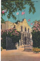 San Antonio Texas TX Alamo Courtyard Postcard C24 - £2.34 GBP