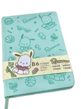 Pochacco 89402 Puppy Embossed B6 Journal Mint Green 5 x 7 - $23.00