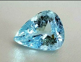 Beautifull 21 carats Natural aquamarine vvs pear shape from Brazil - £1,798.55 GBP