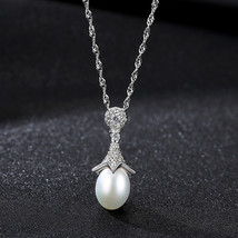 Fashion Sterling Silver Women With 3A Zircon Sticky 9-9.5Mm Freshwater Pearls - $28.00