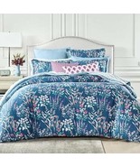 MSRP $315 Sky Midnight Meadow Comforter Cover Set W/2 King Shams Navy Size - $70.69