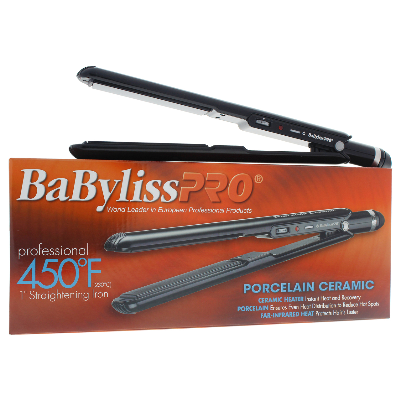 babyliss pro porcelain ceramic straightening iron 1"