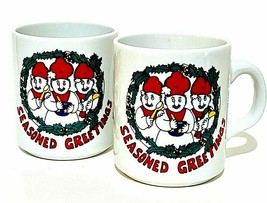 Christmas Chefs Coffee Mugs 2 Barney Soltzberg Seasoned Greetings 1980s ... - $11.54