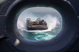 Landing Craft Air Cushion approaches assault ship USS Kearsarge Photo Print - $8.81+