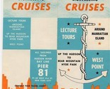 Hudson River Day Line Cruises Brochure Manhattan Hyde Park West Point 19... - $17.82