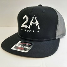 2nd Amendment Pro Gun Rights Baseball Cap Flat Bill Trucker Mesh Snapback Black - $19.79