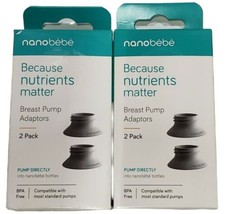 Nanobebe Breast Pump Adaptors 2 Pack Lot of 2 BPA Free New - £8.52 GBP