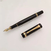 Vintage Parker Duofold International Black Fountain Pen Made in UK - $375.21