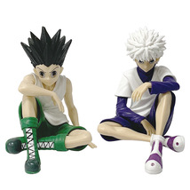 2pc Anime PG Hunter×Hunter GON FREECSS Killua Zoldyck Statue Sitting Fig... - $19.99