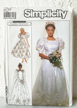 Simplicity Sewing Pattern 9051 Belle France Bridal Dress Puff Sleeve Sz ... - $14.20